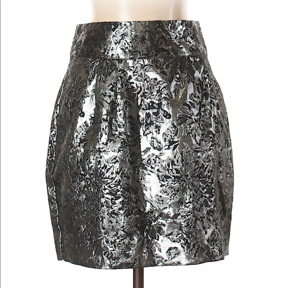 Silence + Noise silver mini skirt